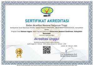 Akreditasi Program Studi D3 Bahasa Inggris